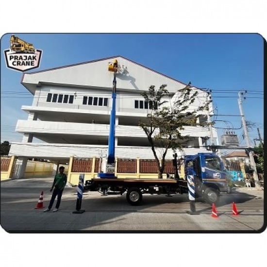 รถกระเช้าให้เช่า นนทบุรี - ประจักษ์ เครน - รถกระเช้าพาเลทแขนยืดสูง18 เมตร